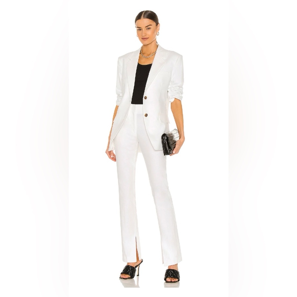 NWT Frame Slim Slit Trouser in Suiting White (sold out on revolve)